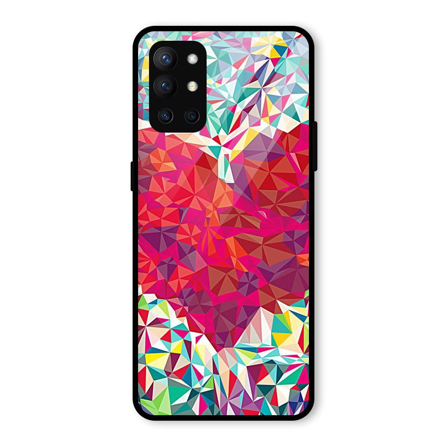 Scrumbled Heart Glass Back Case for OnePlus 9R