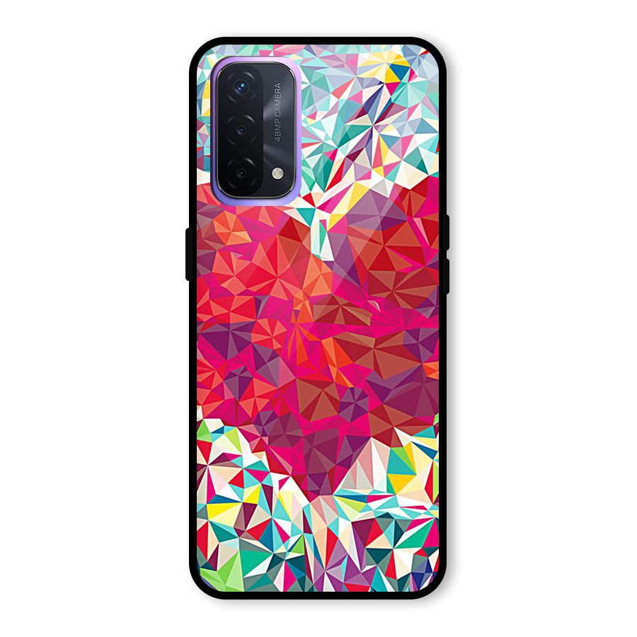 Scrumbled Heart Glass Back Case for Oppo A74 5G