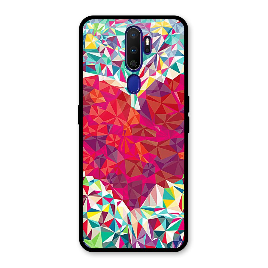 Scrumbled Heart Glass Back Case for Oppo A9 (2020)