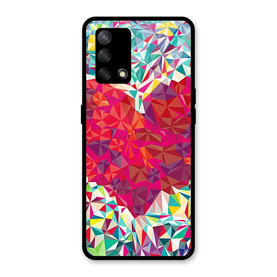 Scrumbled Heart Glass Back Case for Oppo F19