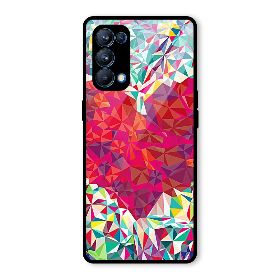 Scrumbled Heart Glass Back Case for Oppo Reno5 Pro 5G