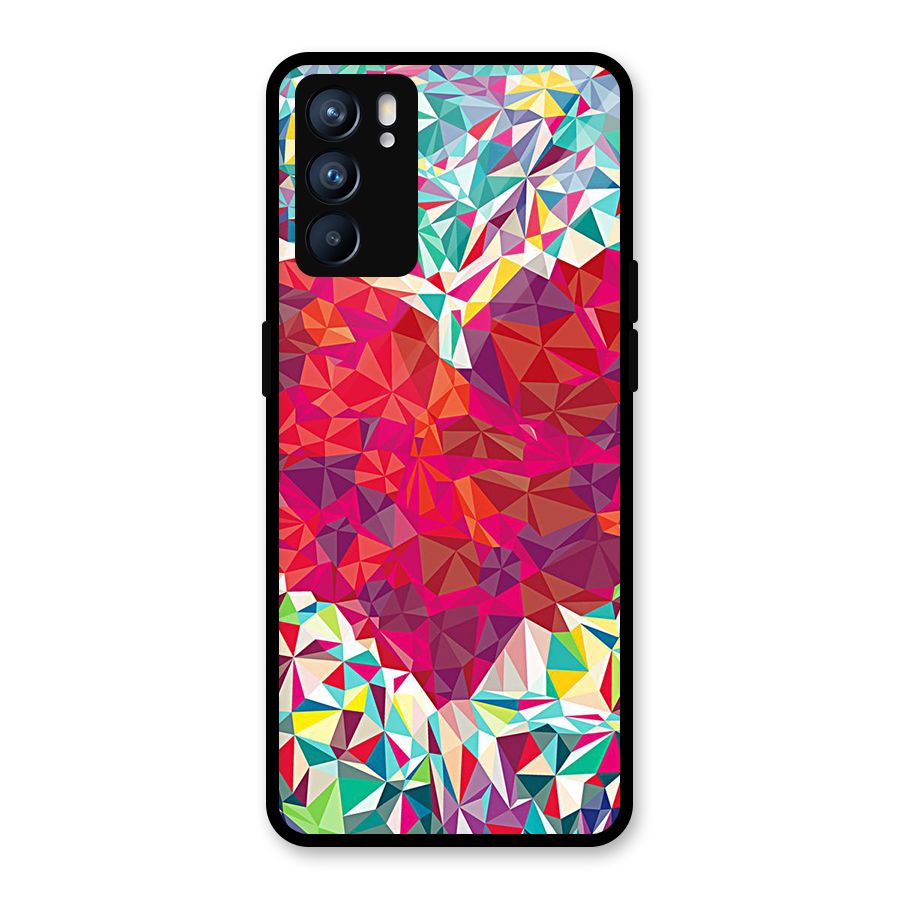 Scrumbled Heart Glass Back Case for Oppo Reno6 5G