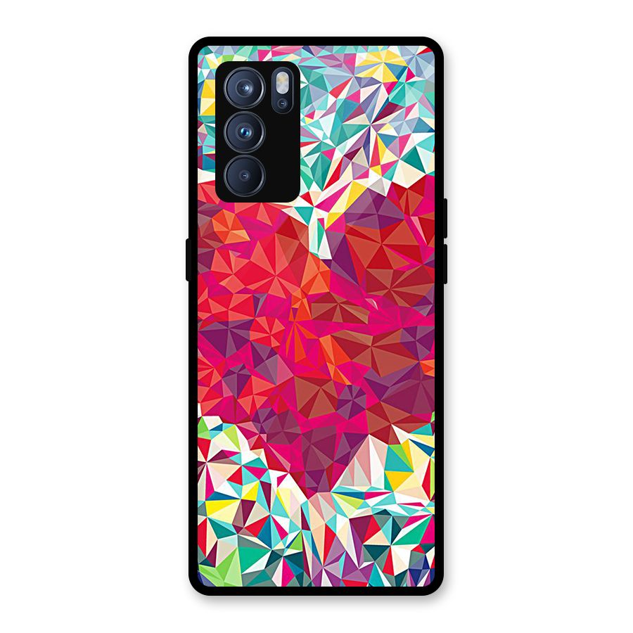 Scrumbled Heart Glass Back Case for Oppo Reno6 Pro 5G