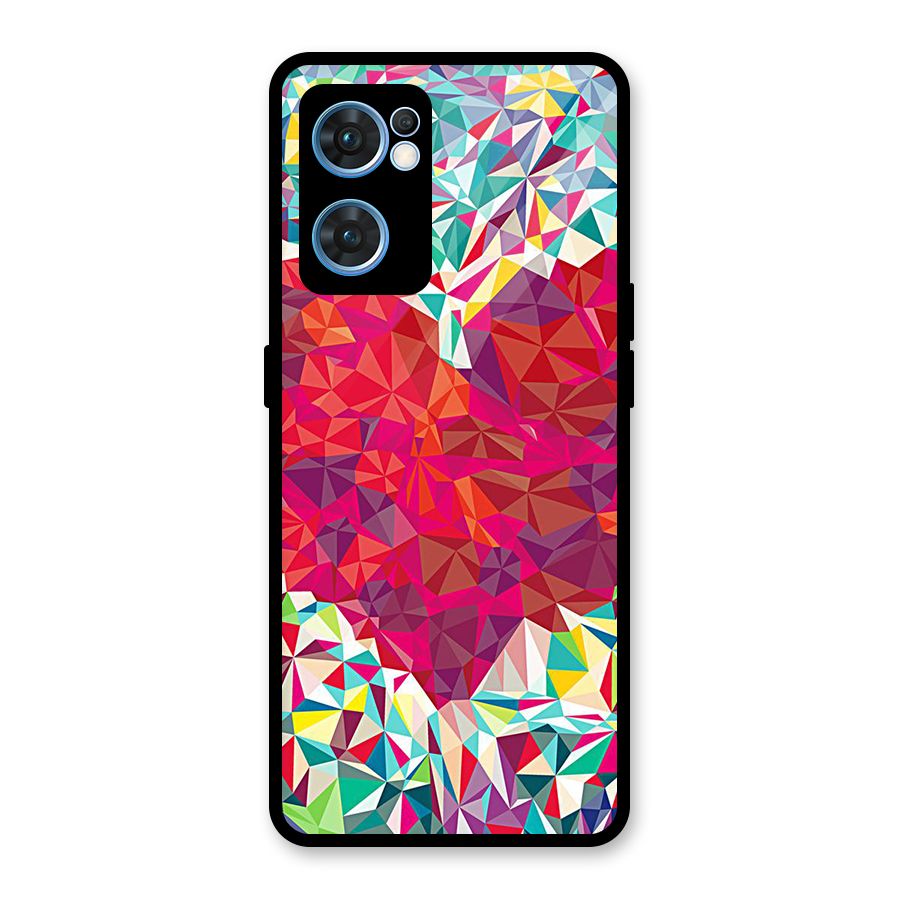 Scrumbled Heart Glass Back Case for Oppo Reno7 5G