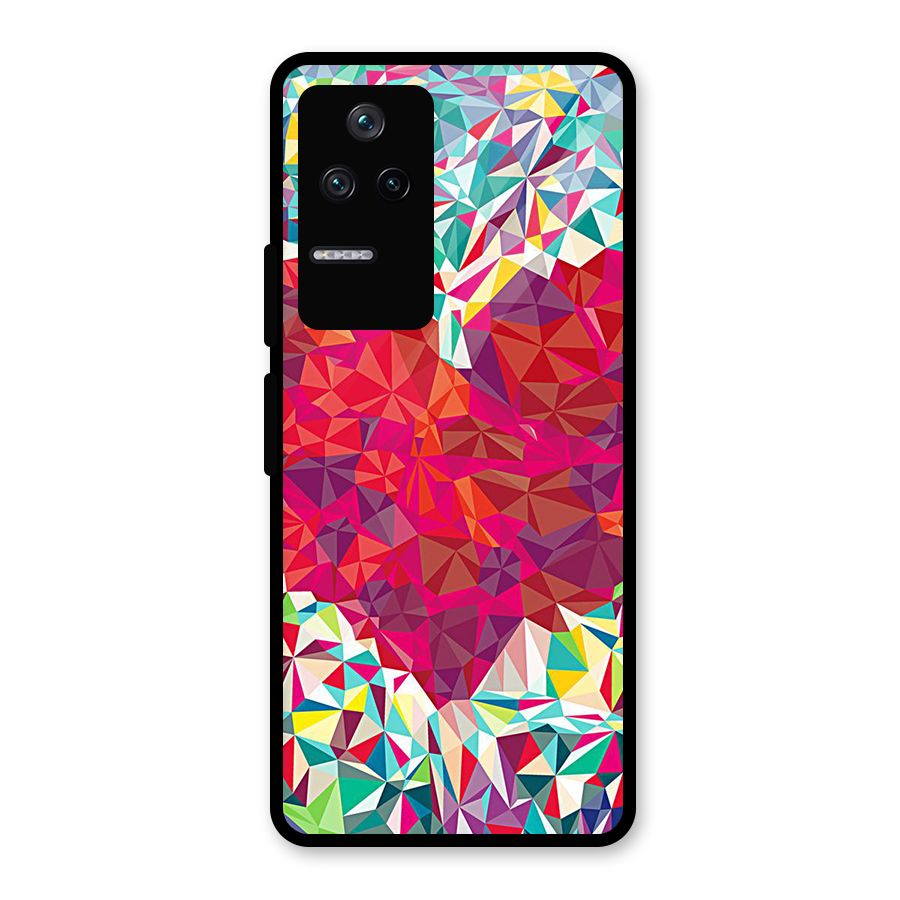 Scrumbled Heart Glass Back Case for Poco F4 5G