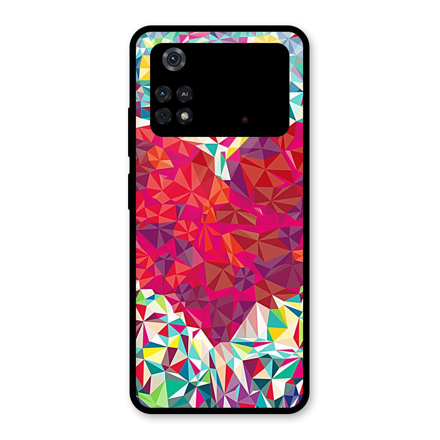 Scrumbled Heart Glass Back Case for Poco M4 Pro 4G