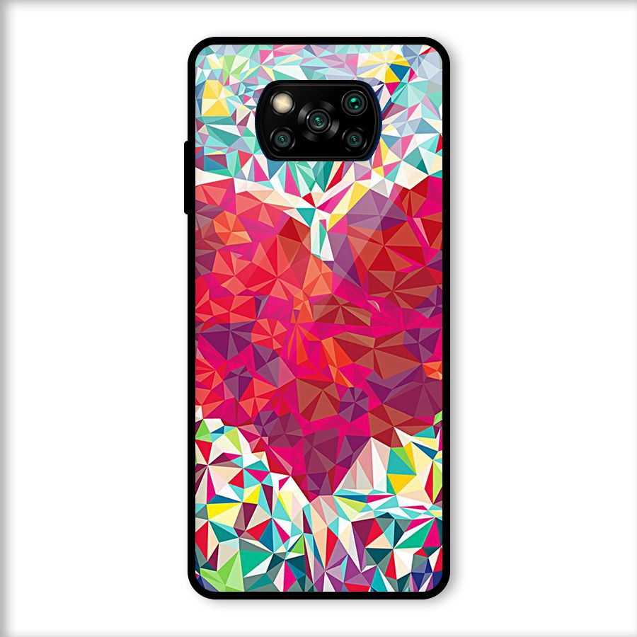 Scrumbled Heart Glass Back Case for Poco X3