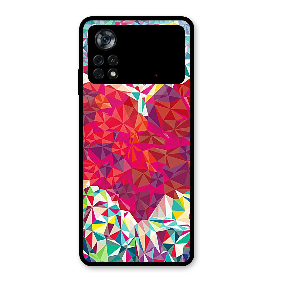 Scrumbled Heart Glass Back Case for Poco X4 Pro 5G