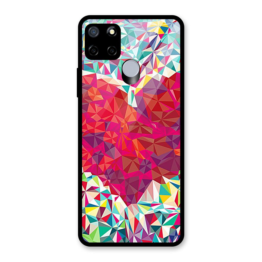 Scrumbled Heart Glass Back Case for Realme C15