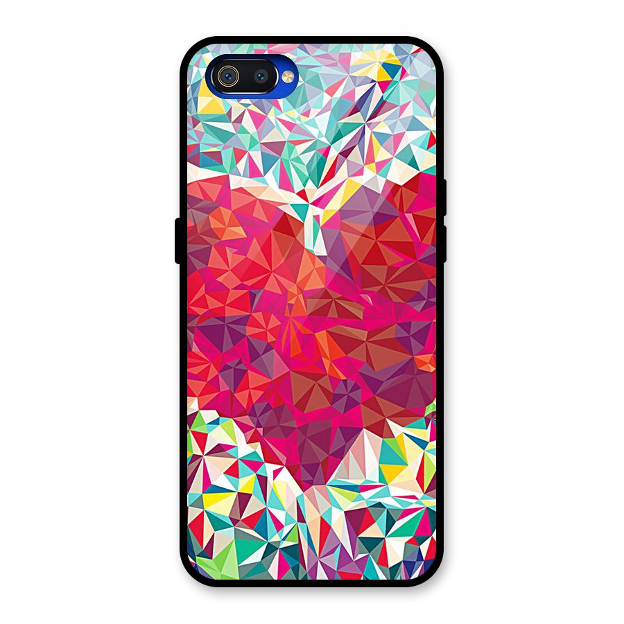 Scrumbled Heart Glass Back Case for Realme C2