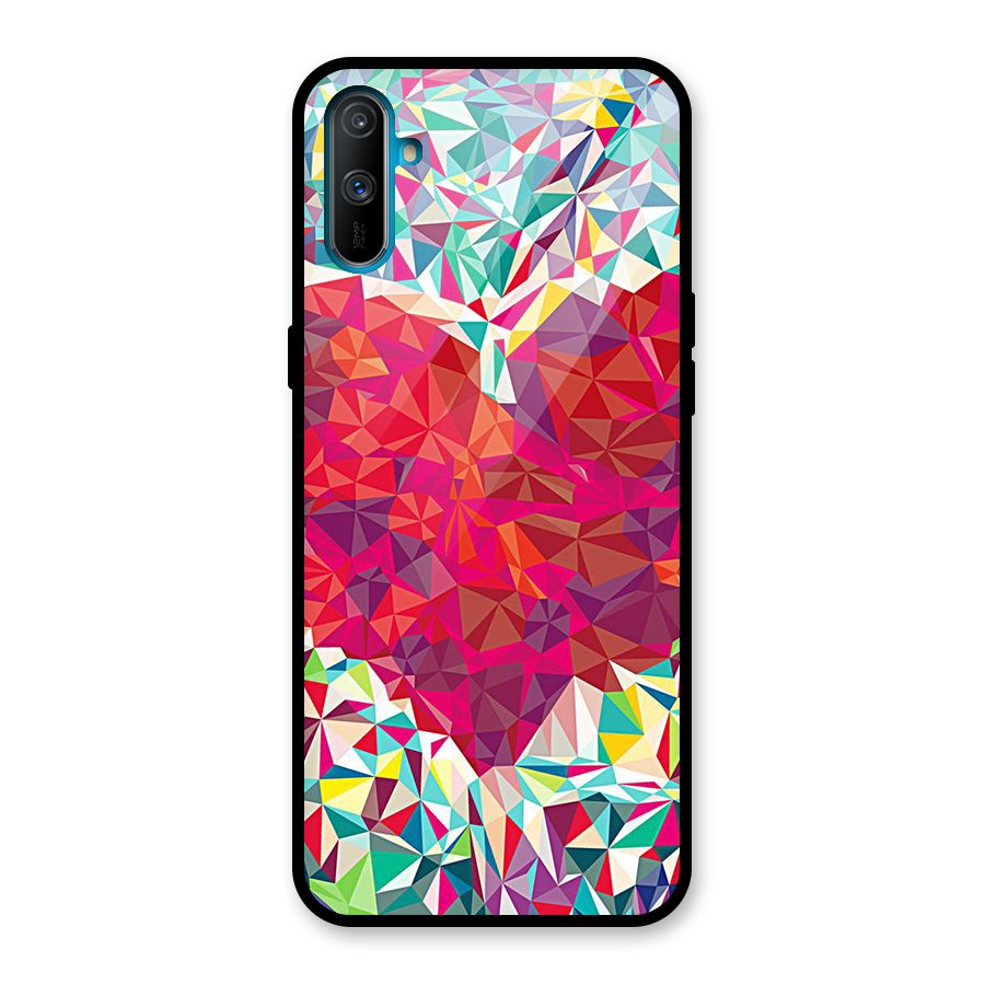 Scrumbled Heart Glass Back Case for Realme C3