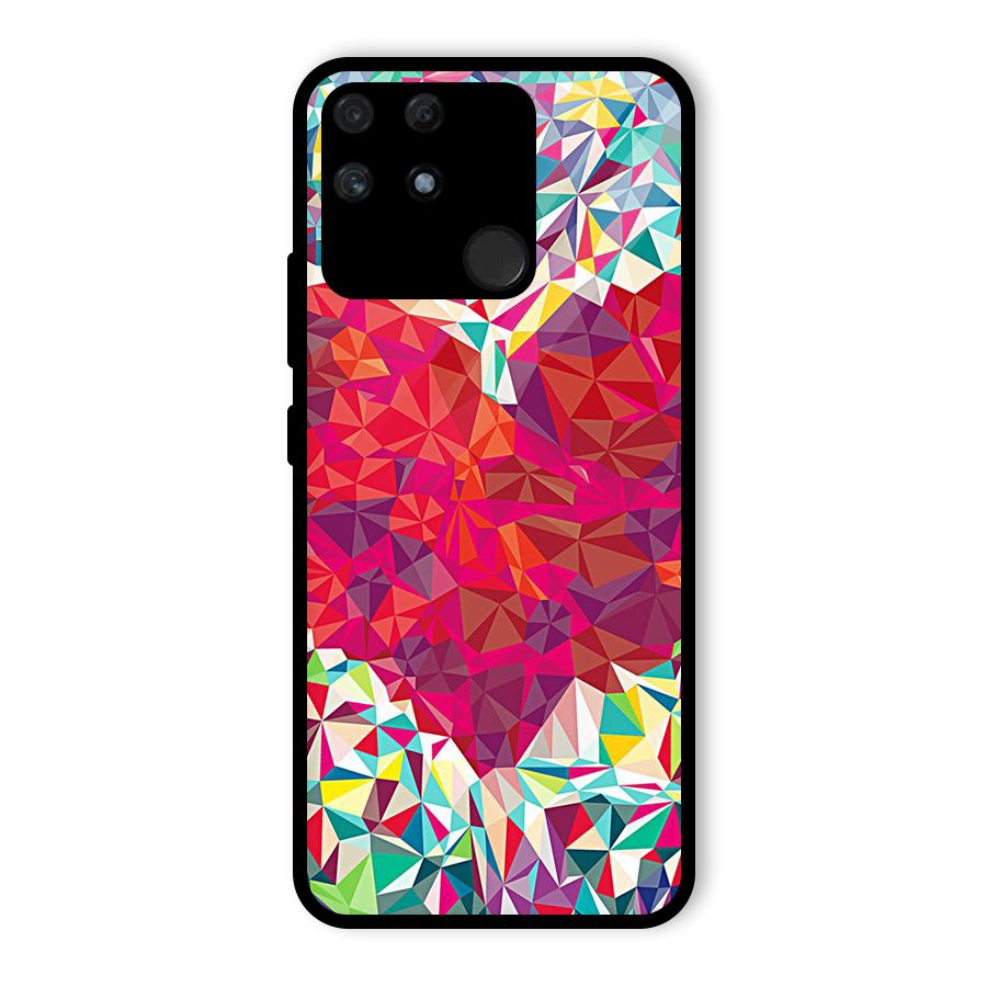 Scrumbled Heart Glass Back Case for Realme Narzo 50A