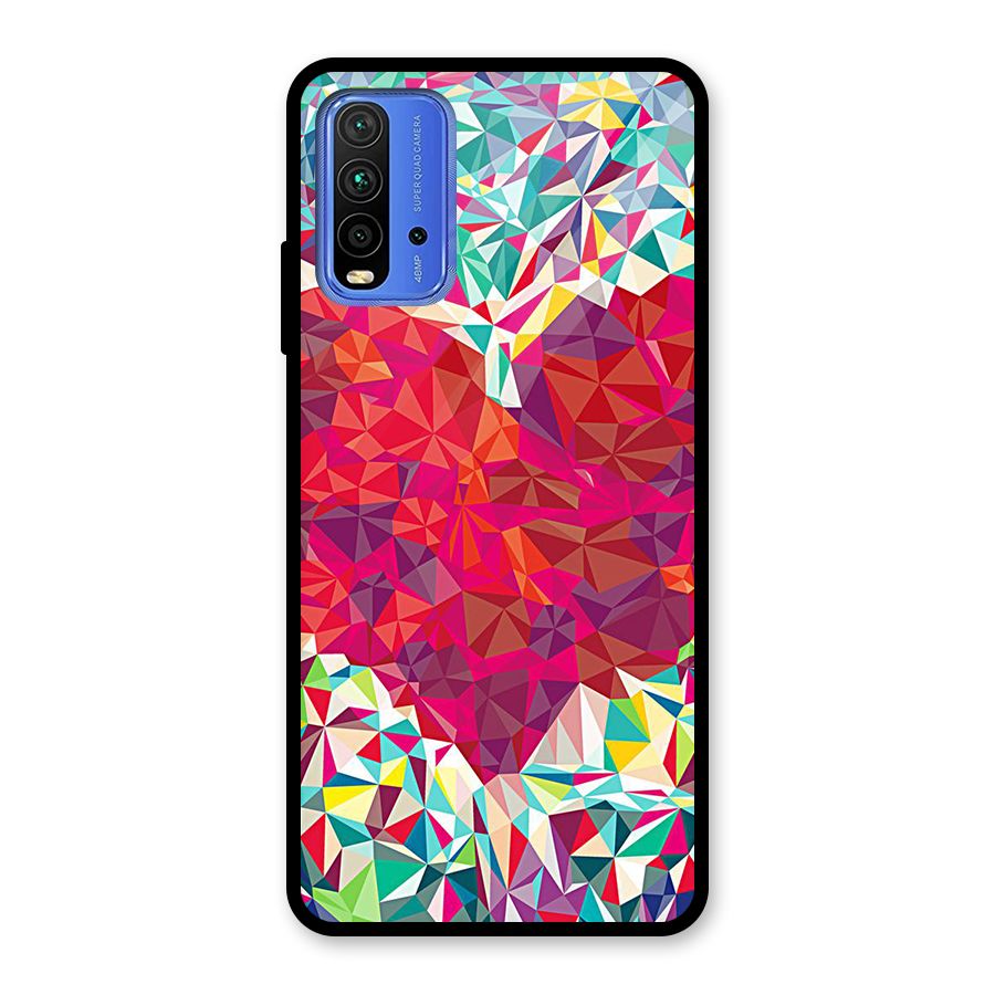 Scrumbled Heart Glass Back Case for Redmi 9 Power
