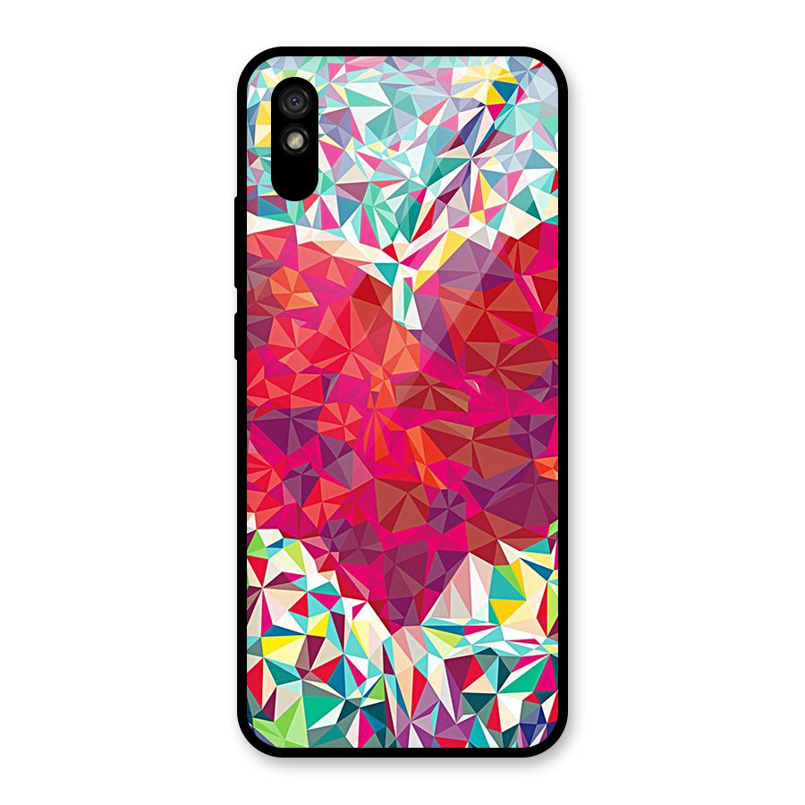 Scrumbled Heart Glass Back Case for Redmi 9i