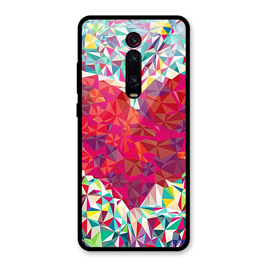 Scrumbled Heart Glass Back Case for Redmi K20
