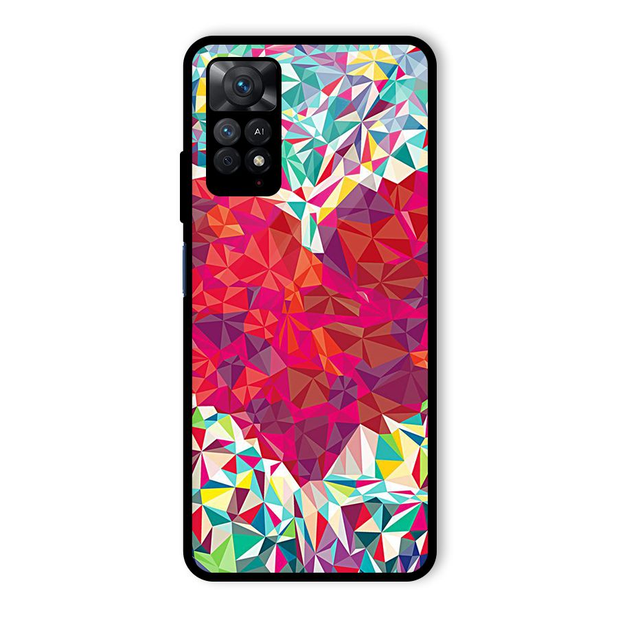 Scrumbled Heart Glass Back Case for Redmi Note 11 Pro