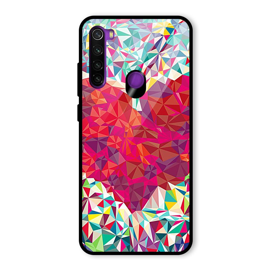 Scrumbled Heart Glass Back Case for Redmi Note 8