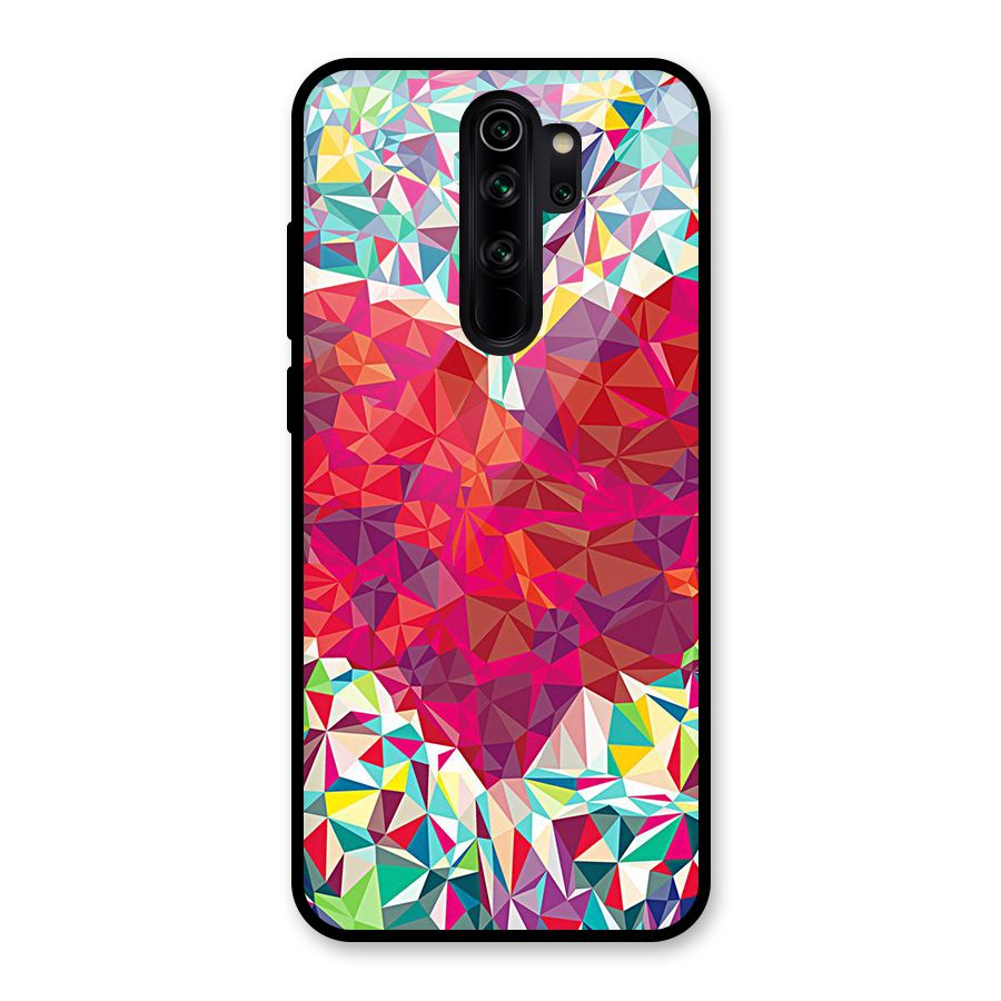 Scrumbled Heart Glass Back Case for Redmi Note 8 Pro