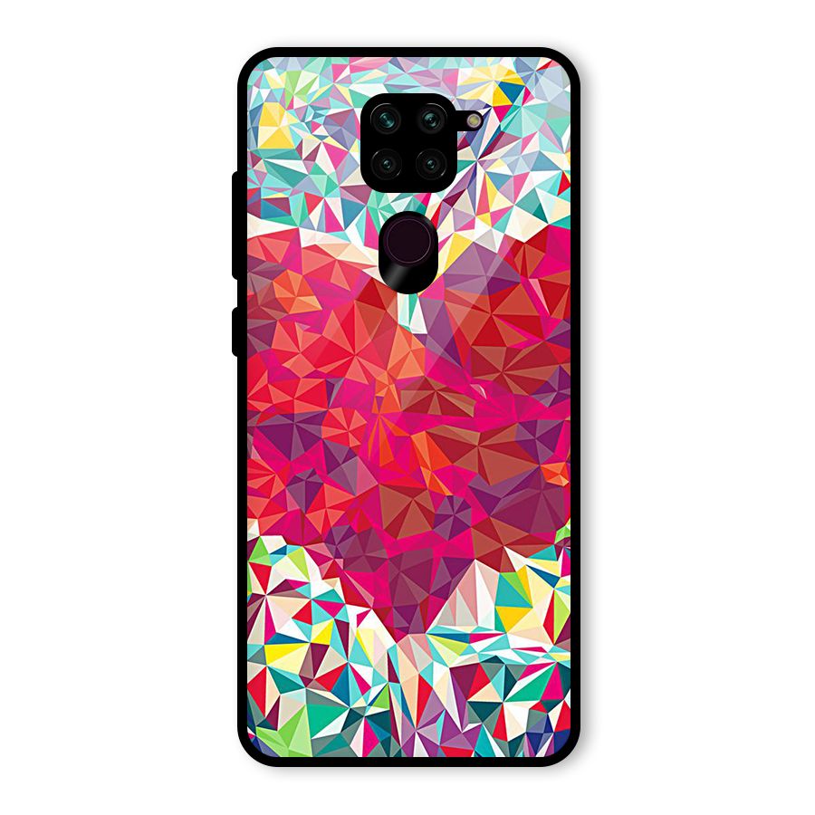 Scrumbled Heart Glass Back Case for Redmi Note 9