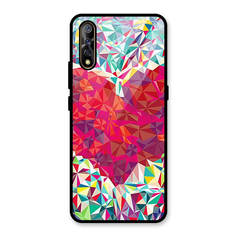Scrumbled Heart Glass Back Case for Vivo S1