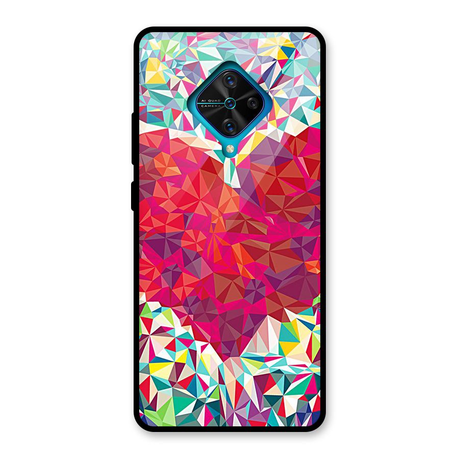 Scrumbled Heart Glass Back Case for Vivo S1 Pro