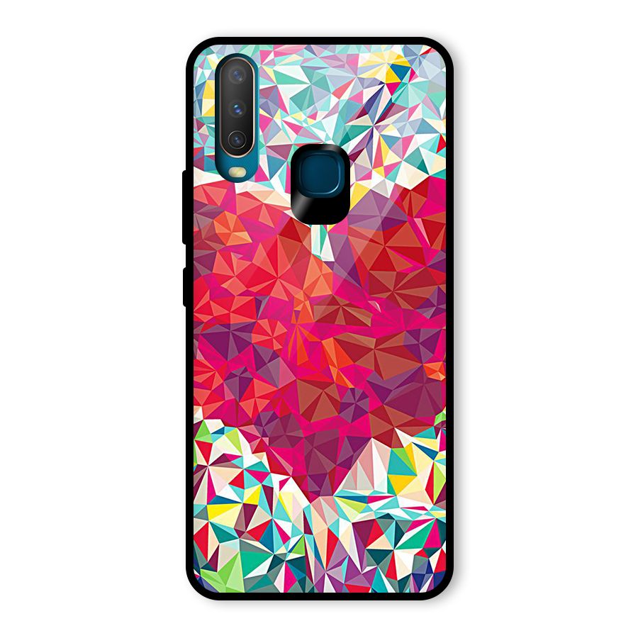 Scrumbled Heart Glass Back Case for Vivo U10
