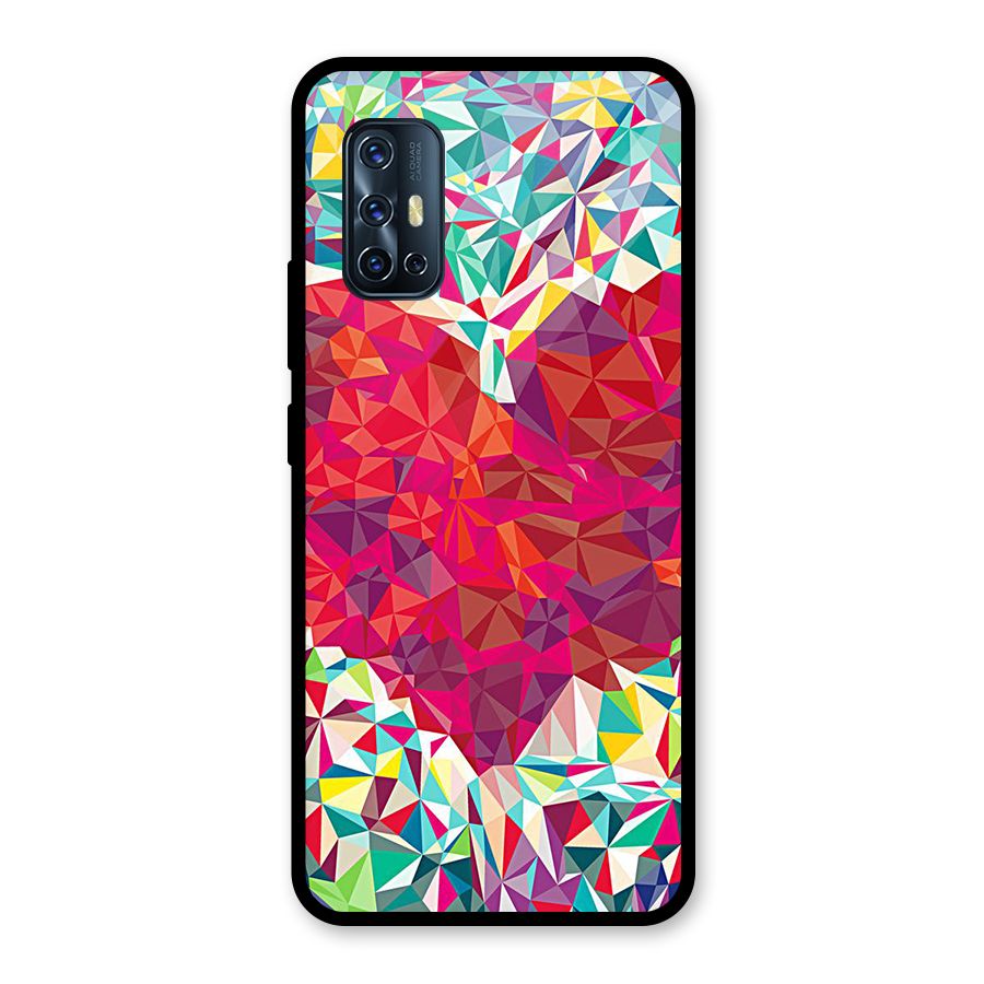 Scrumbled Heart Glass Back Case for Vivo V17