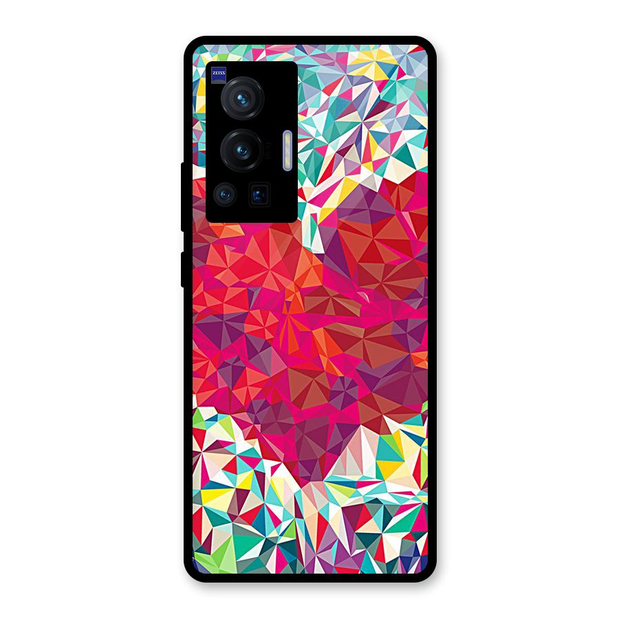 Scrumbled Heart Glass Back Case for Vivo X70 Pro