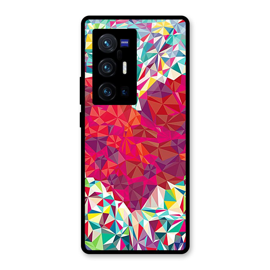 Scrumbled Heart Glass Back Case for Vivo X70 Pro Plus