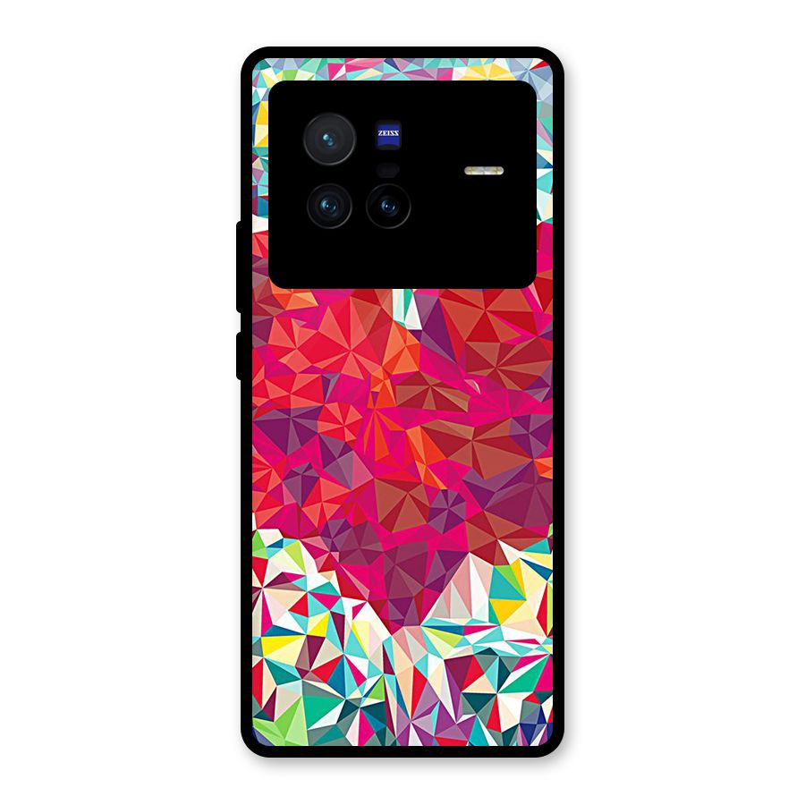 Scrumbled Heart Glass Back Case for Vivo X80