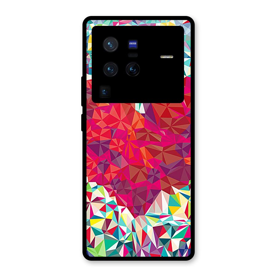 Scrumbled Heart Glass Back Case for Vivo X80 Pro