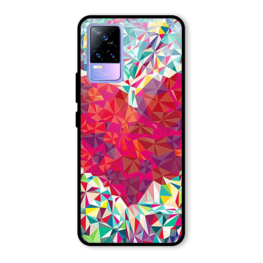 Scrumbled Heart Glass Back Case for Vivo Y73