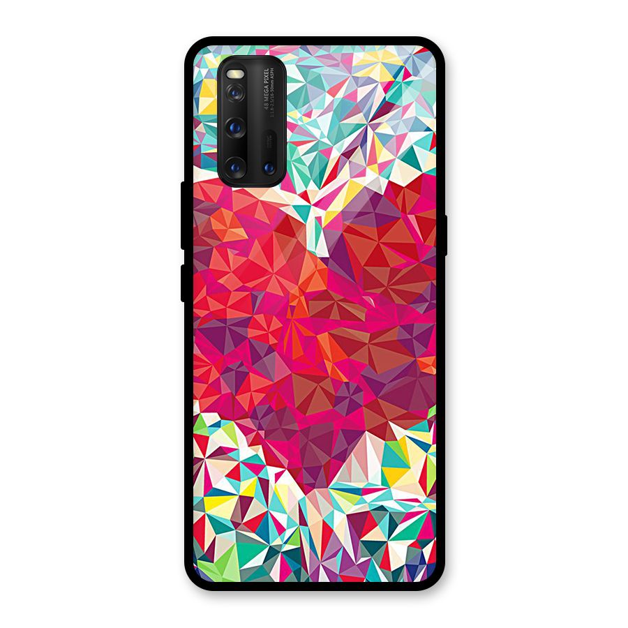 Scrumbled Heart Glass Back Case for Vivo iQOO 3
