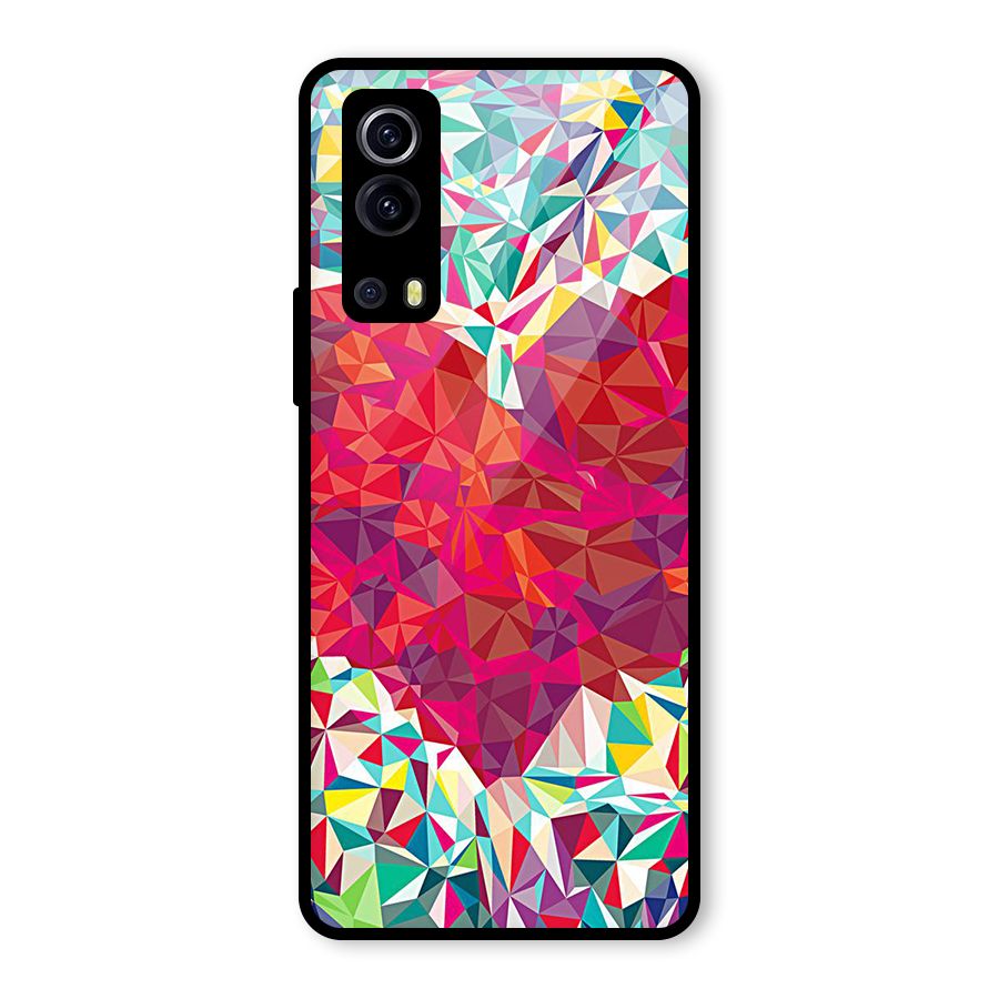 Scrumbled Heart Glass Back Case for Vivo iQOO Z3