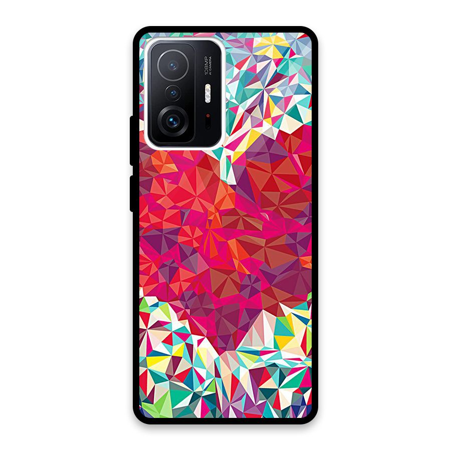 Scrumbled Heart Glass Back Case for Xiaomi 11T Pro