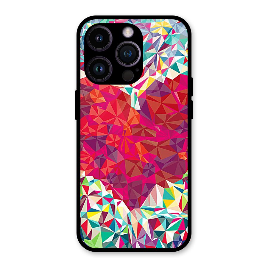 Scrumbled Heart Glass Back Case for iPhone 14 Pro