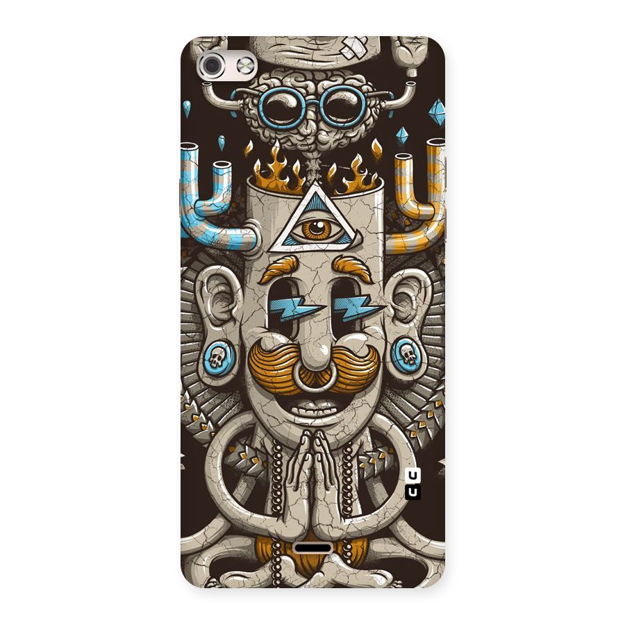 Sculpture Design Back Case for Micromax Canvas Silver 5