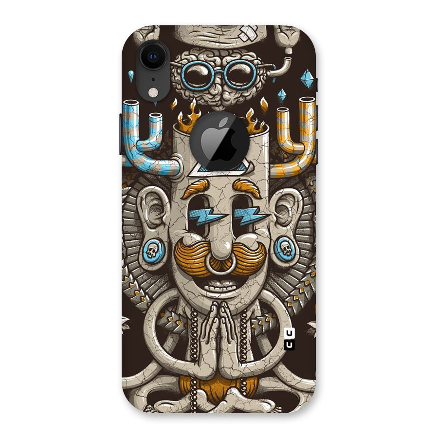 Sculpture Design Back Case for iPhone XR Logo Cut
