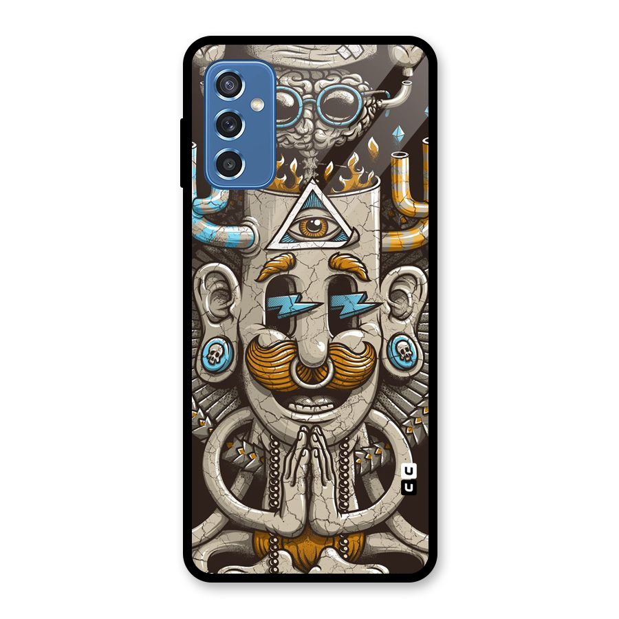 Sculpture Design Glass Back Case for Galaxy M52 5G