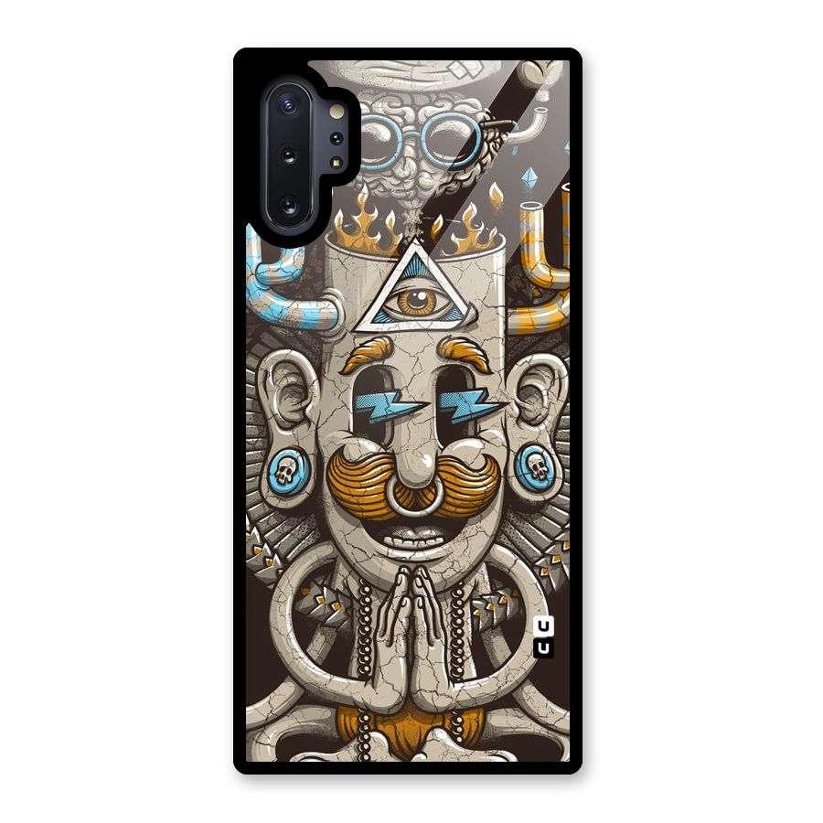 Sculpture Design Glass Back Case for Galaxy Note 10 Plus