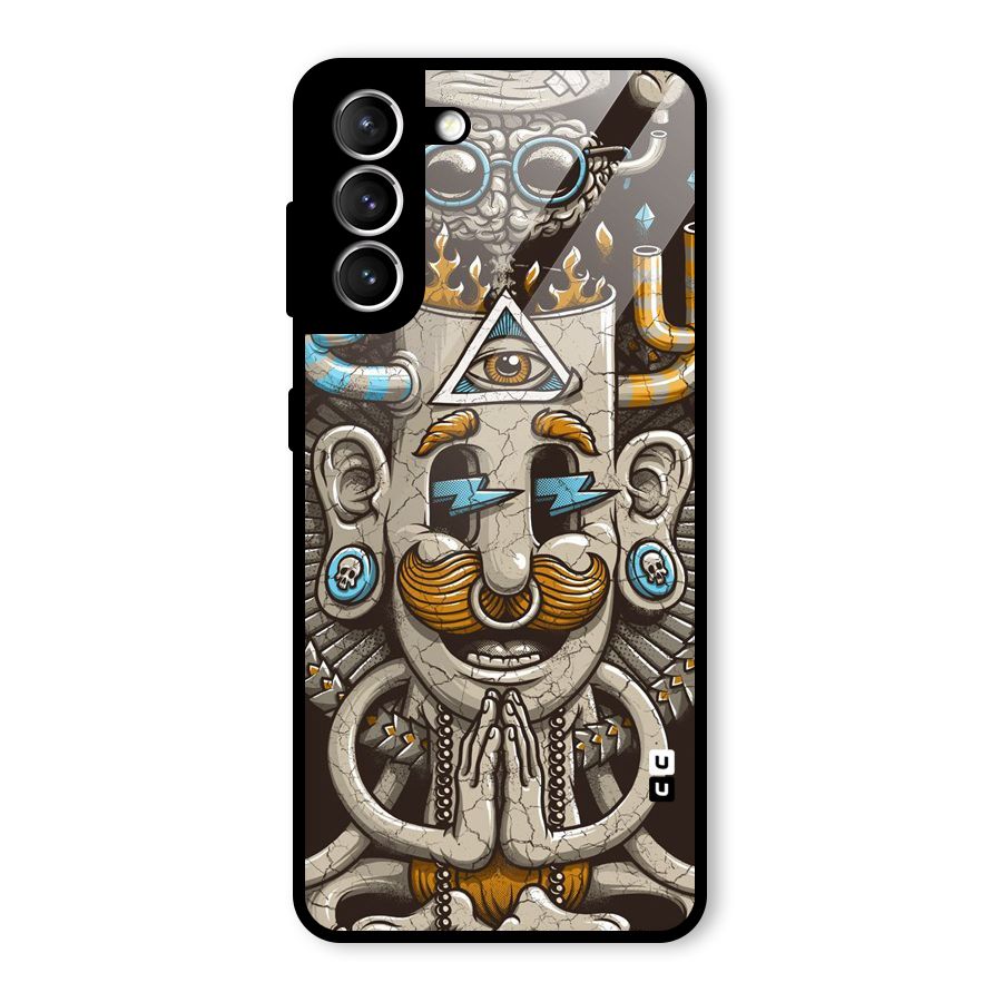 Sculpture Design Glass Back Case for Galaxy S21 5G