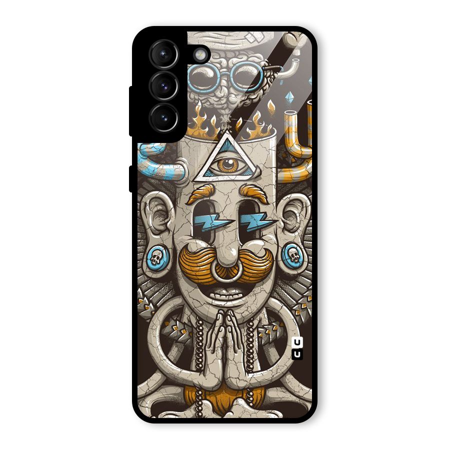 Sculpture Design Glass Back Case for Galaxy S21 Plus