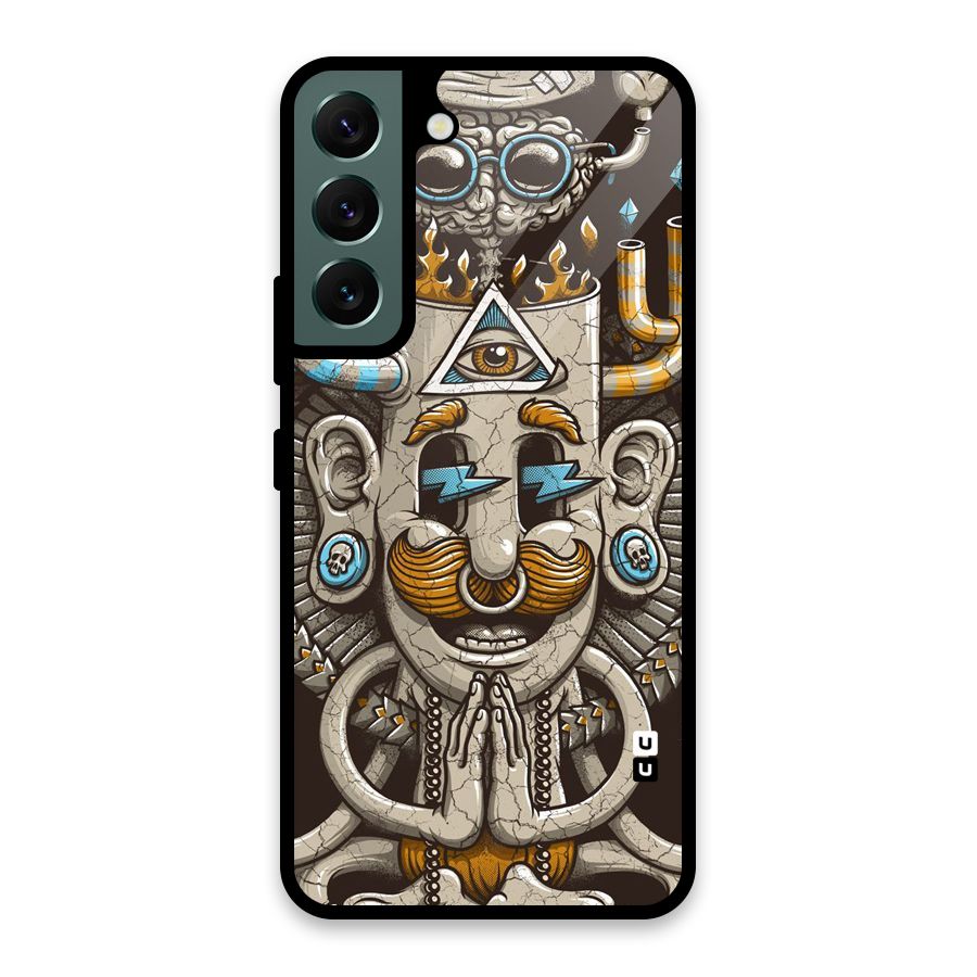Sculpture Design Glass Back Case for Galaxy S22 5G