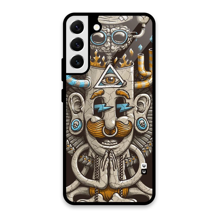 Sculpture Design Glass Back Case for Galaxy S22 Plus 5G