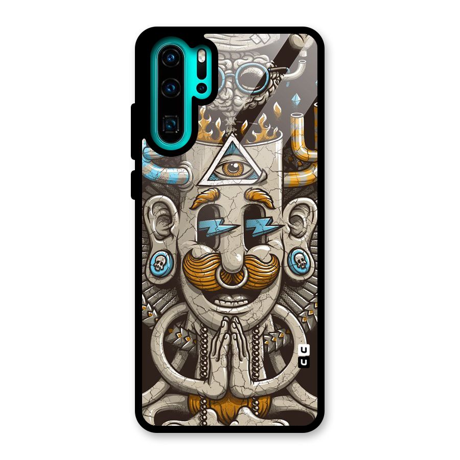 Sculpture Design Glass Back Case for Huawei P30 Pro