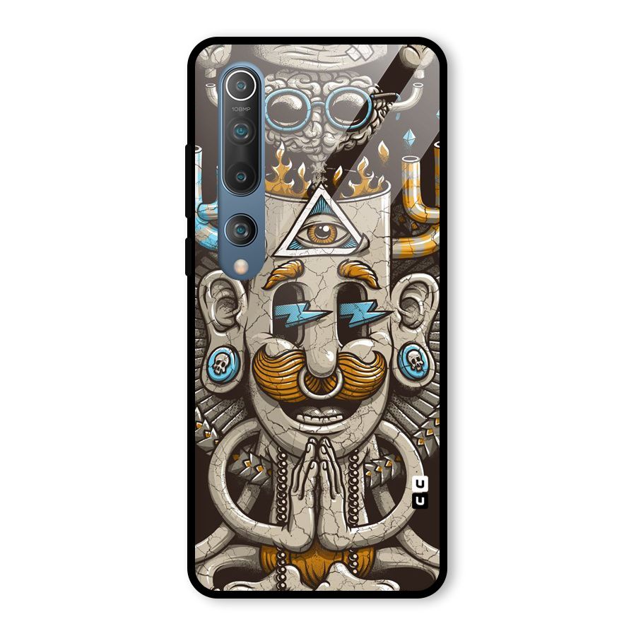 Sculpture Design Glass Back Case for Mi 10