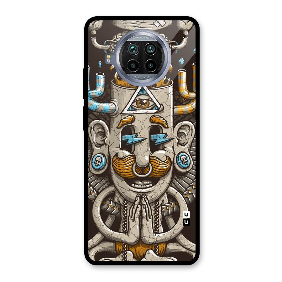 Sculpture Design Glass Back Case for Mi 10i