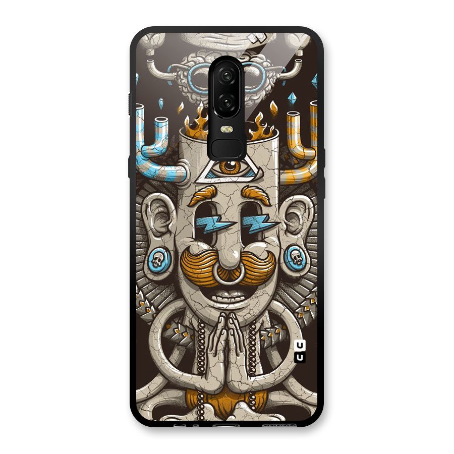 Sculpture Design Glass Back Case for OnePlus 6