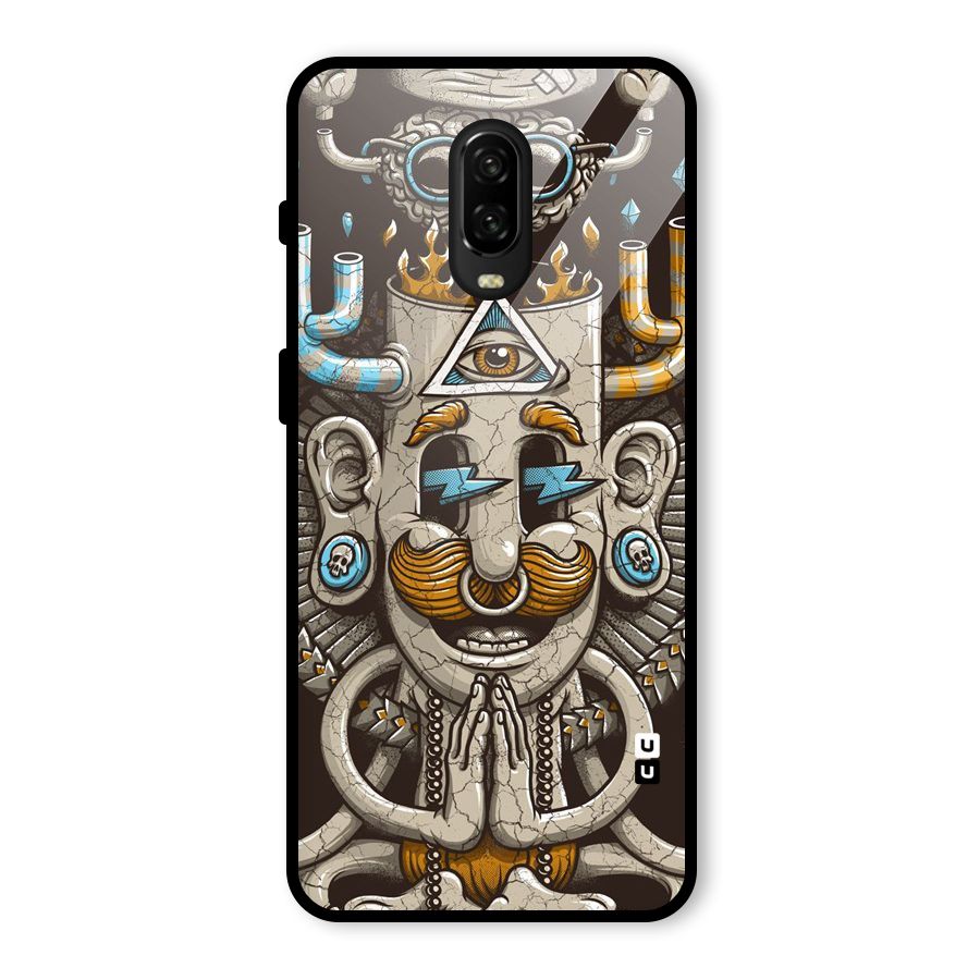 Sculpture Design Glass Back Case for OnePlus 6T