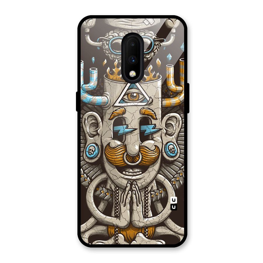Sculpture Design Glass Back Case for OnePlus 7